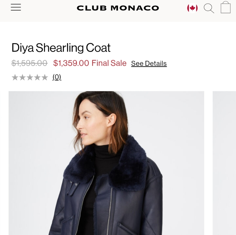 Club Monaco Diya Shearling Coat - Picture 4 of 16